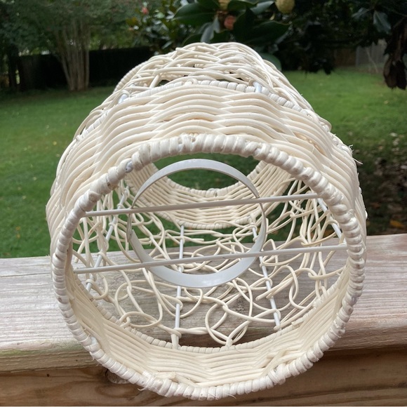 Candle Lantern Centerpiece White Cream Swirl Pattern Large-12" Tall x 8"… - Picture 5 of 13